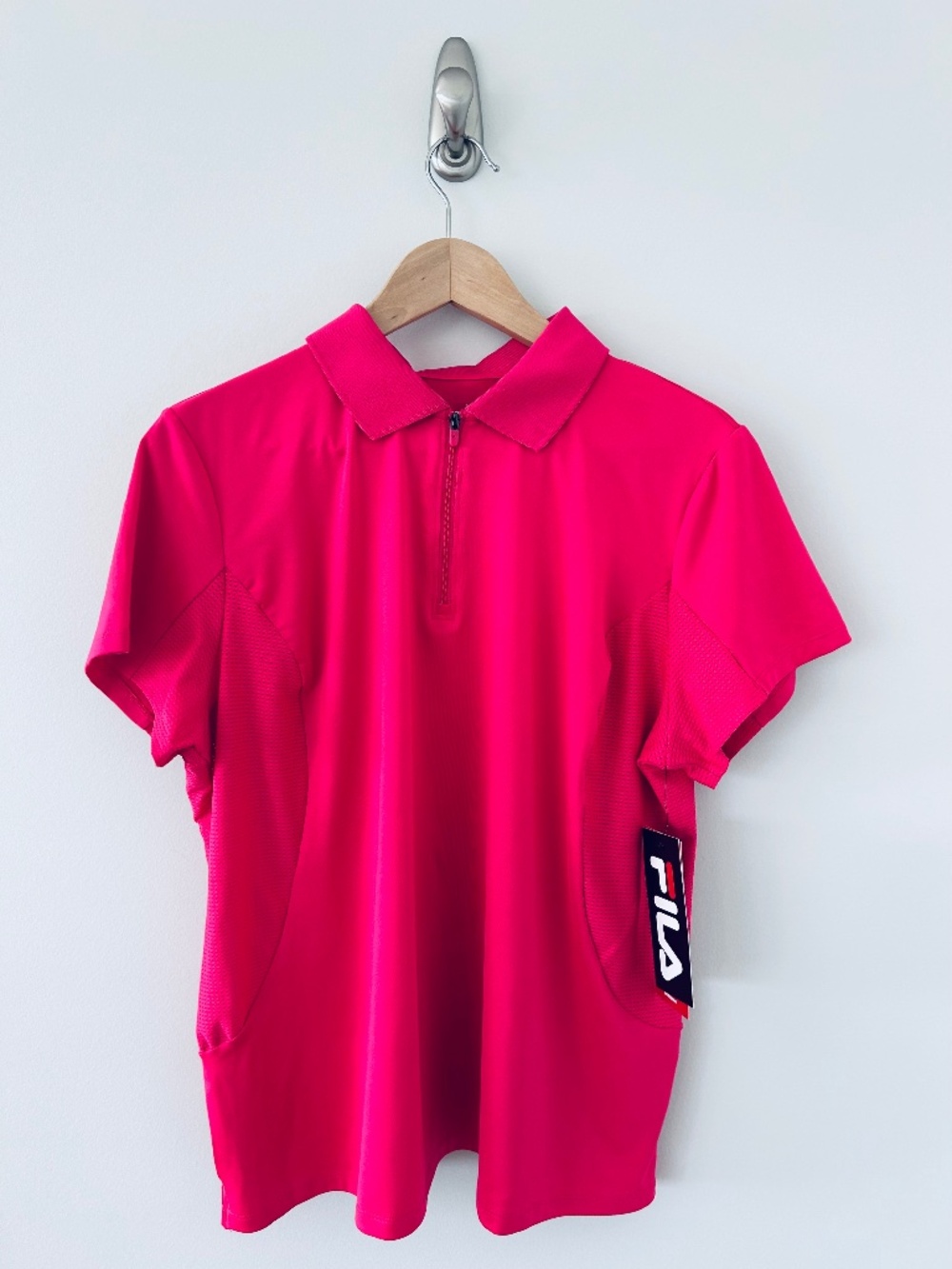 NWT Fila Golf Zippered Polo - Hot Pink Size XXL